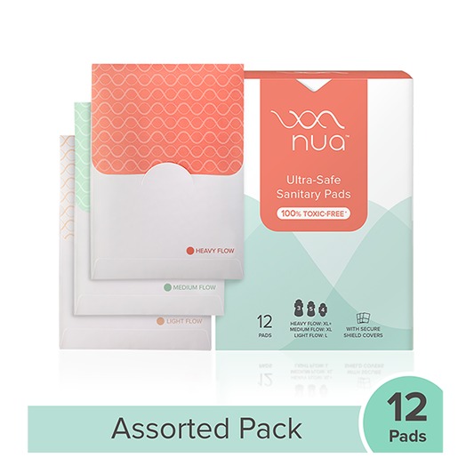 Nua Ultra Safe Sanitary Pads - Pack of 12