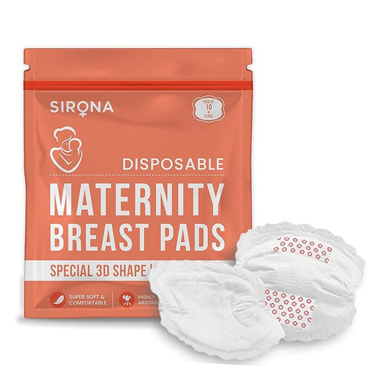 Sirona Disposable Maternity and Nursing Breast Pads - 12 Units