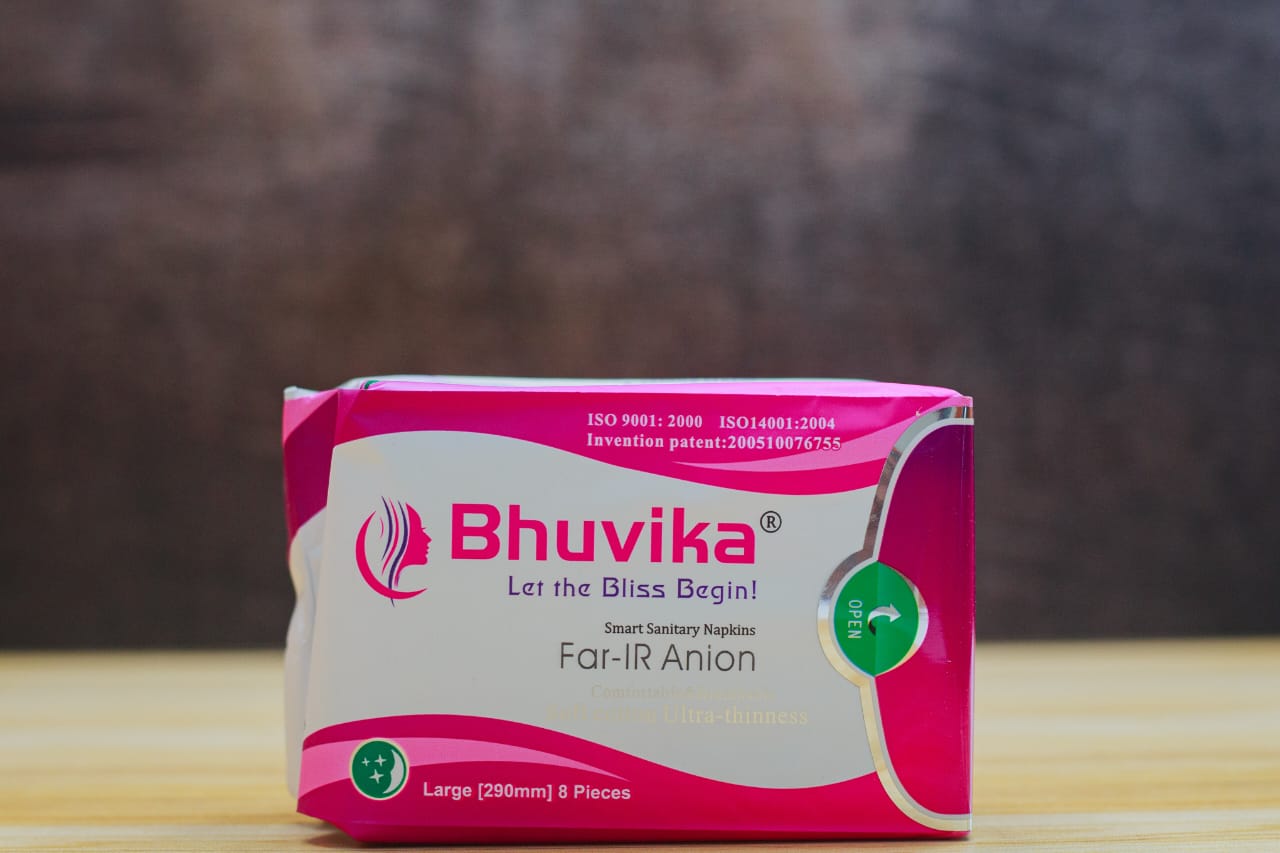 Bhuvika Smart Sanitary Napkins-290MM- L (8 Pads)