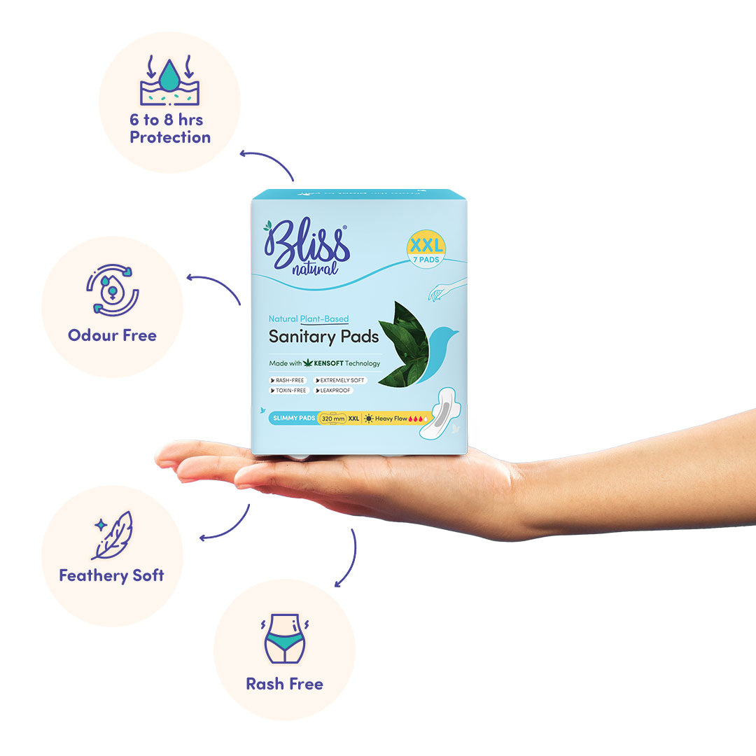 Bliss Natural Organic Ultra Thin Pad-28 pads-Pack of 4