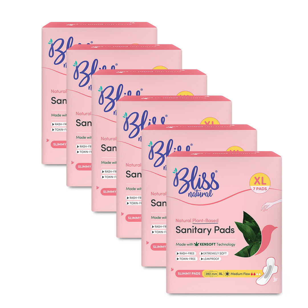 Bliss Natural Organic Ultra Thin Pad-42 pads-Pack of 6