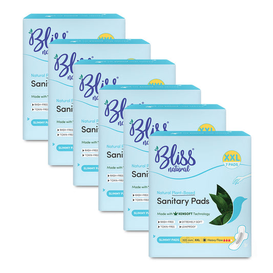 Bliss Natural Organic Ultra Thin Pad-42 pads-Pack of 6