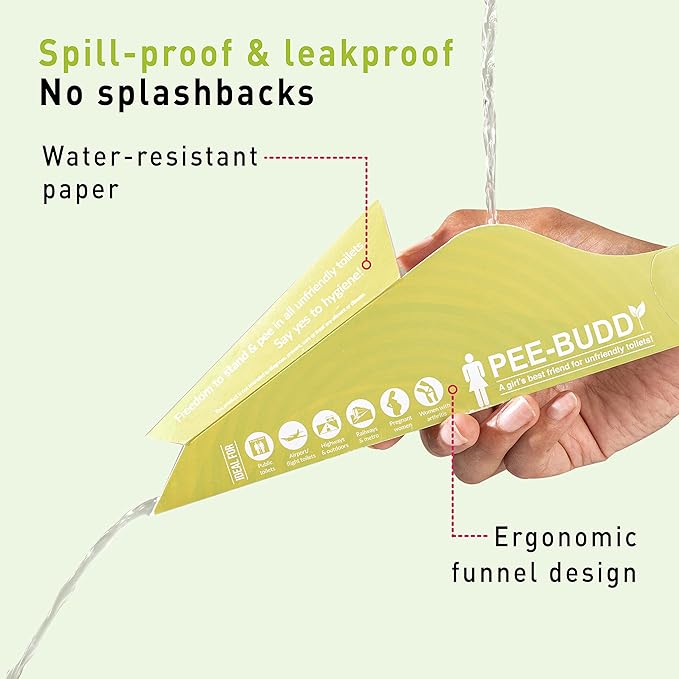 Pee Buddy 10 Funnels Disposable Female Urination Device for Women