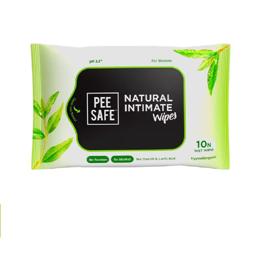 Pee Safe Natural Intimate Wipes women- Pack of 2