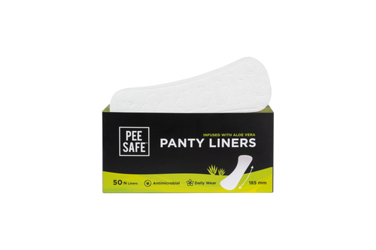 Pee Safe Panty Liners For Women Daily Use with Aloe Vera - 50 Liners