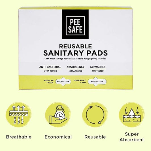 Pee Safe Reusable Sanitary Pads For Women