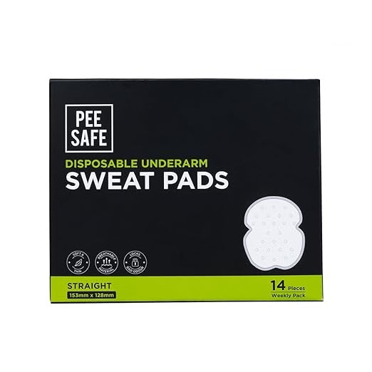 Pee Safe Sweat Pads For Underarms Women 14 Pads- Straight