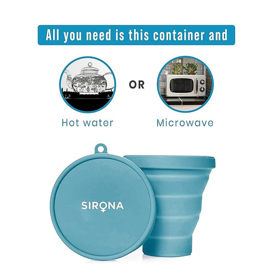 Sirona Collapsible Silicone Cup Menstrual Cup Sterilizer