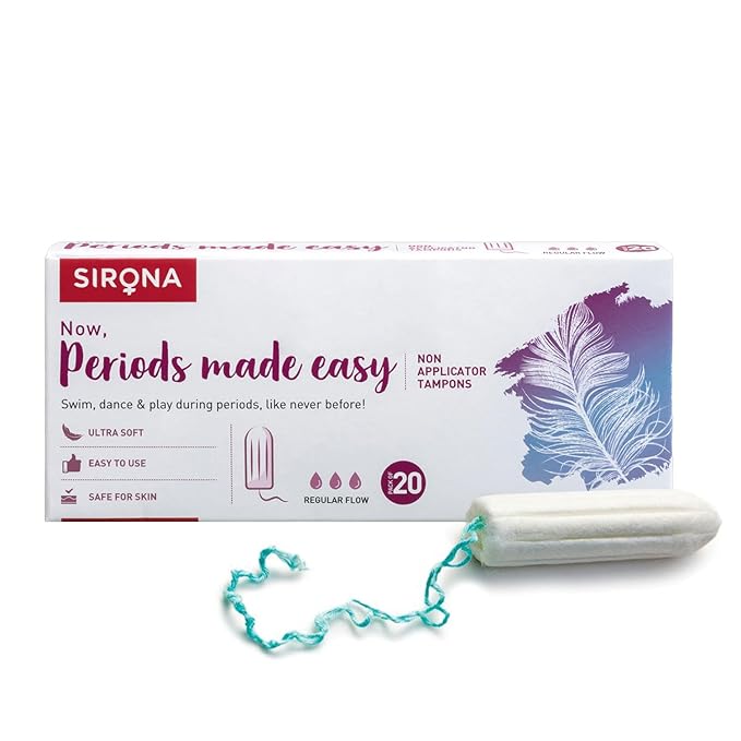 Sirona Period Made Easy Tampons - 20 Piece Non applicator