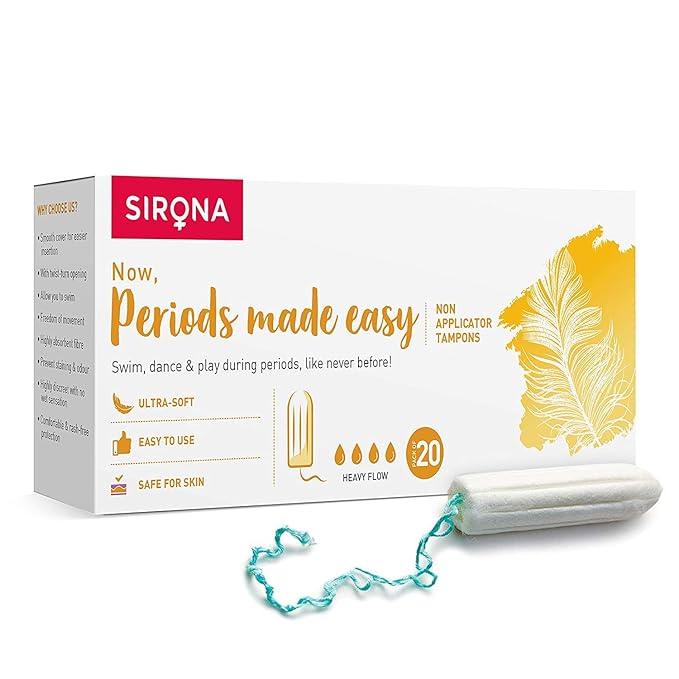 Sirona Period Made Easy Tampons - 20 Piece Non applicator